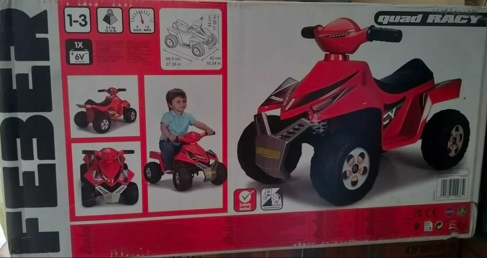 Moto 4 Elétrica Quad Racy Feber 6V