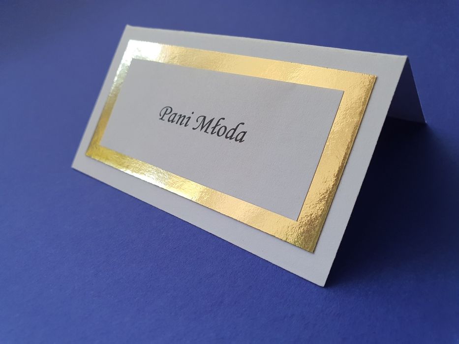 Winietki biel złoto wesele, chrzciny, komunia