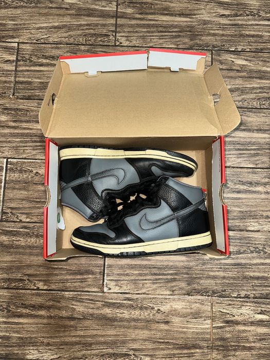 Nike dunk High Retro premium Se Classics Casual shoes Grey/Blacke