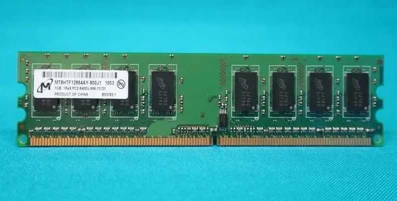 Оперативная память Micron 1Gb DDR2 800MHz PC2-6400U MT8HTF12864AY800J1
