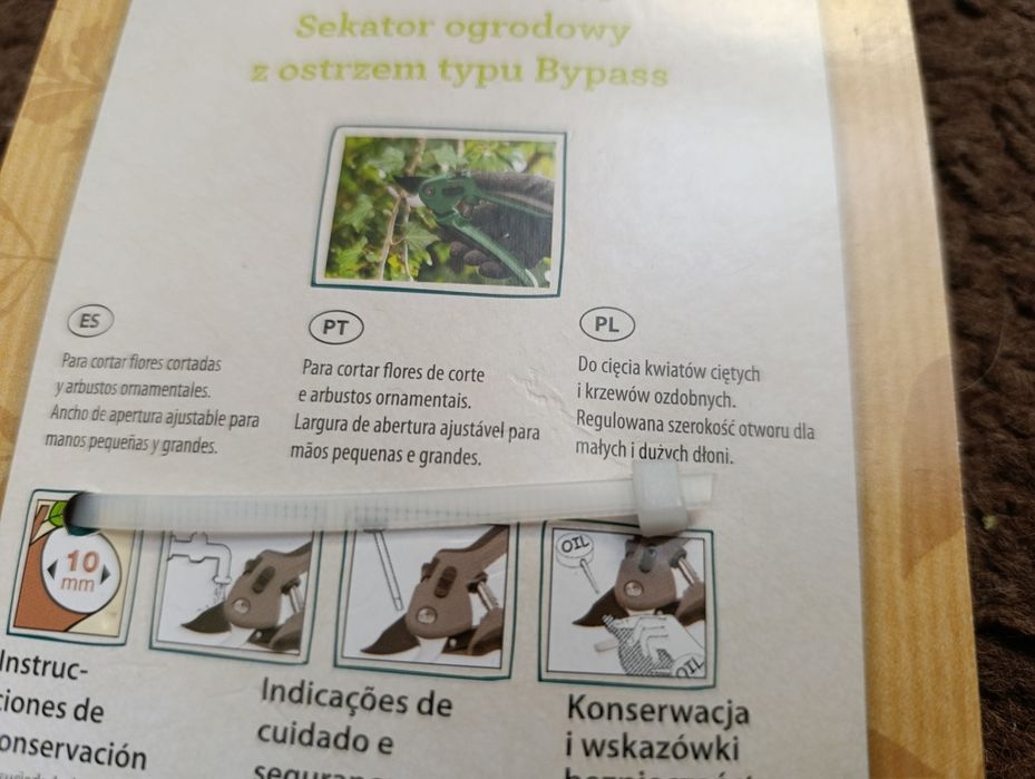 Nowy sekator ogrodowy