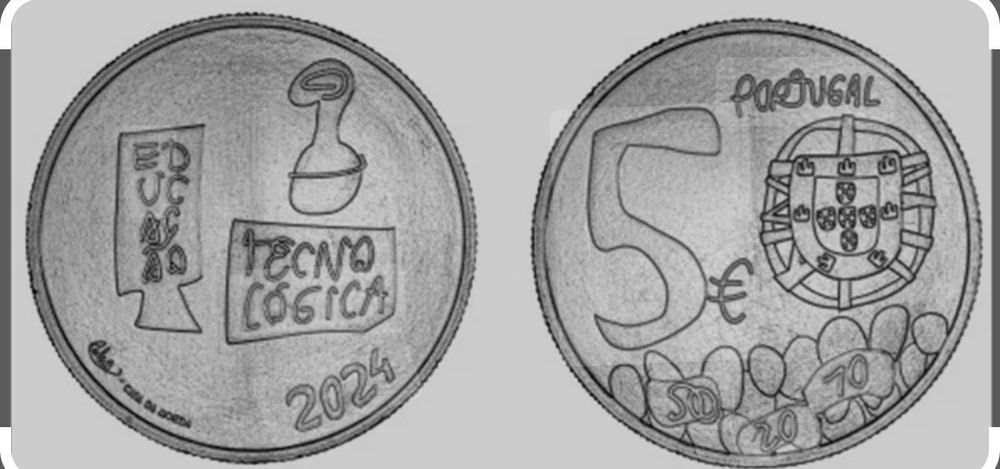 Moeda "Conhecimento - Desenhar a moeda "