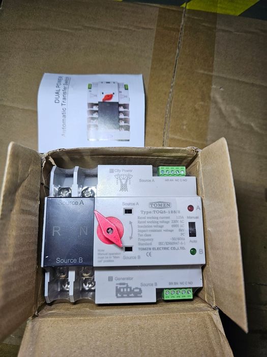 Автомат введення резерву АВР Tomzn TOQ5-125/2 125A 220V