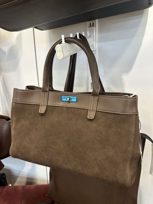 Сумка замша коричнева