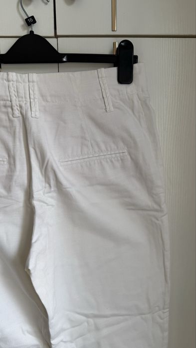 Spodnie bawełniane białe Zara 34/XS