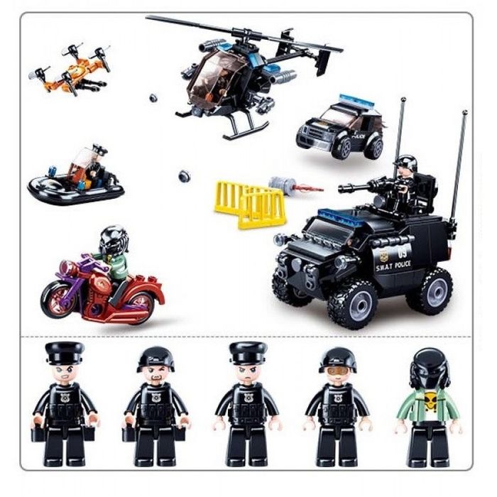 Конструктор Sluban Police «Поліцейська гонитва», 469 деталей
