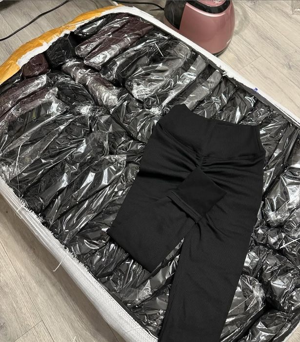 Зимові утеплені. Лосіни з Push ap, пуш ефект в рубчик, висока посадка