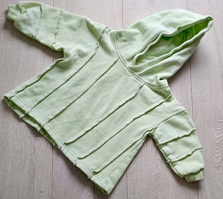 Bluza 74cm MISSGUIDED 6-9 miesięcy jasno zielona z kapturem