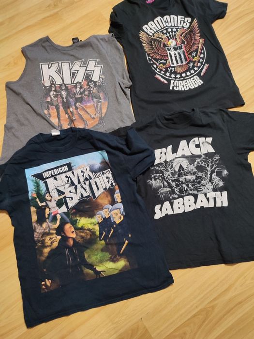 Футболки Impericon, Rage, Kiss, Rolling Stones, Lynyrd Skynyrd, i ін