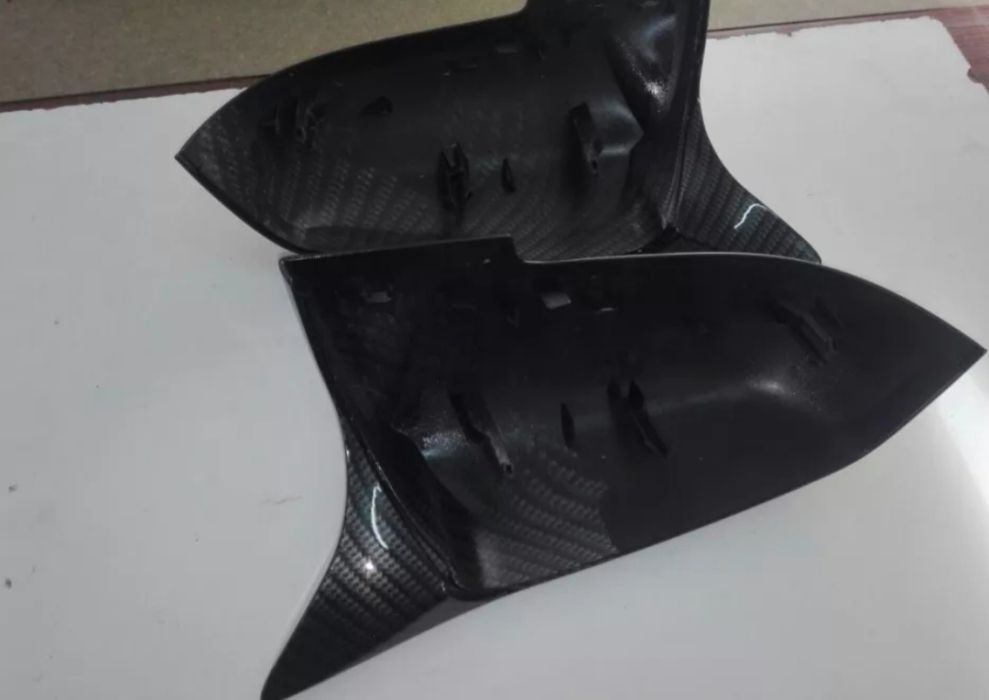 CAPAS DE ESPELHOS BMW SÉRIE F LOOK M2 M3 M4 MPERFORMANCE PRETO/CARBONO