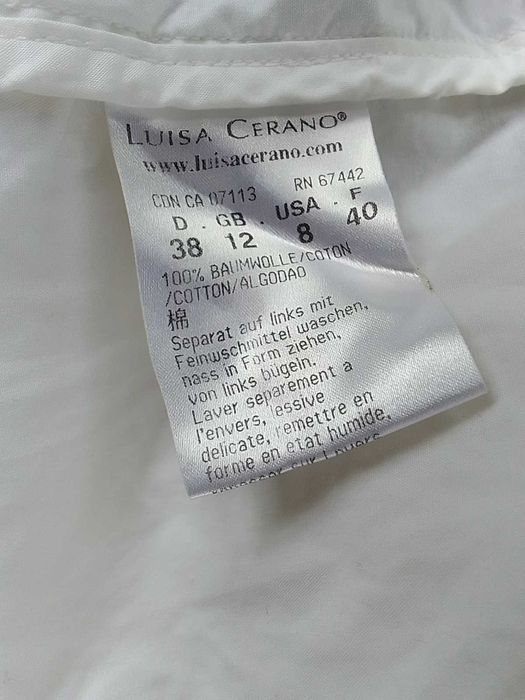 Luisa Cerano ekskluzywny letni bawełniany biały żakiet 100% cotton M L