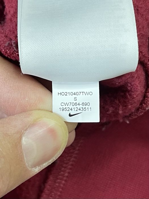 Nike SB кофта балахон S-M размер худи на флисе бордовая