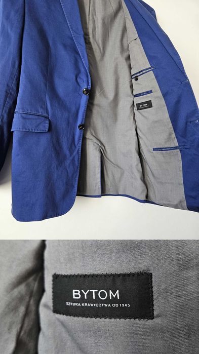Chabrowy granatowy garnitur BYTOM