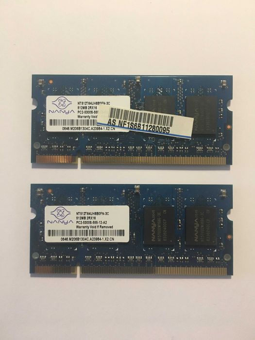 Memórias RAM Nanya | DIMM | 512MB DDR2 667 --- (Portátil)64284584488579120
