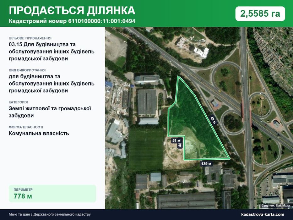 Продаж ділянки м. Тернопіль