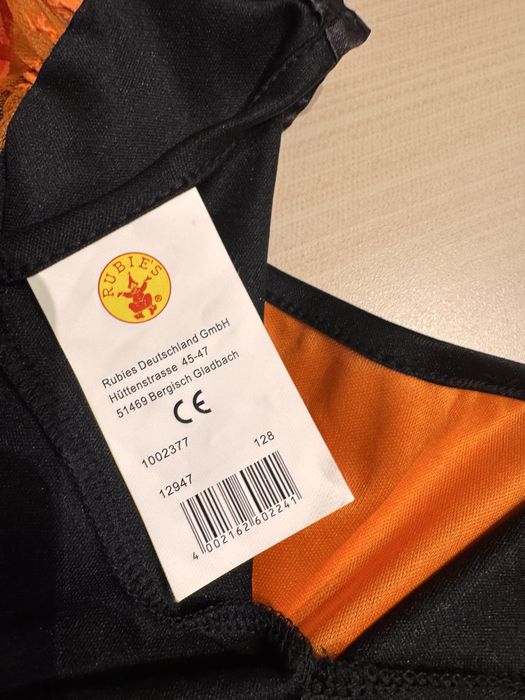 Strój kostium sukienka na bal karnawałowy halloween w dynie roz. 128