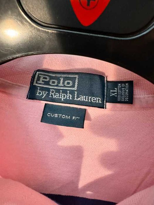 Koszulka Polo Ralph Lauren Striped Pink Navy XL