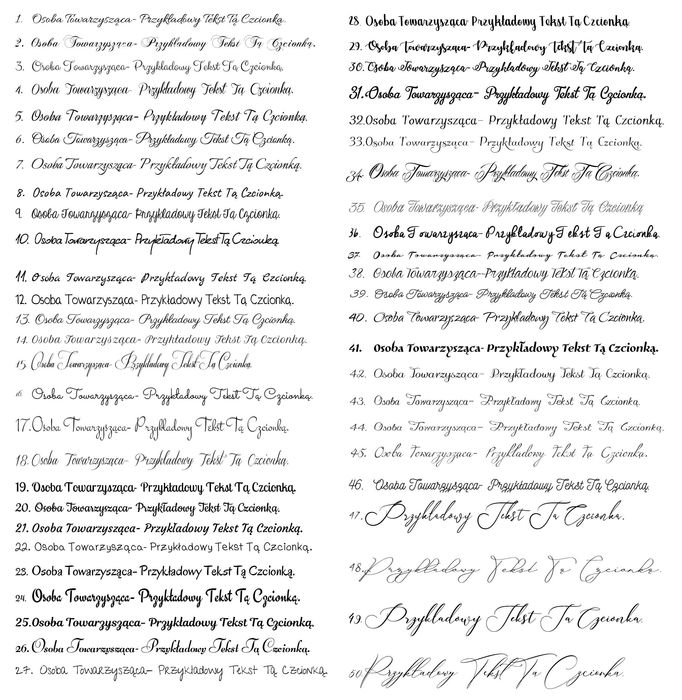 Podziękowania dla Świadków, Rodziców, Dziadków, Chrzestnych