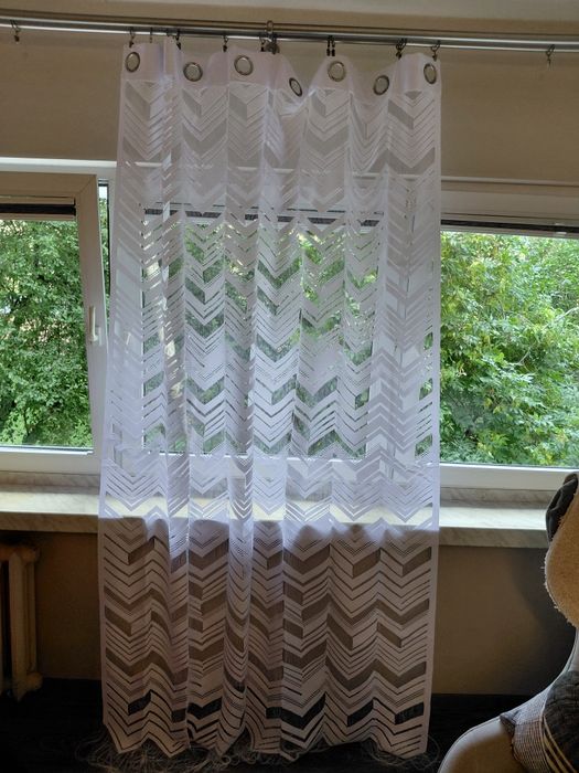 Firana żakardowa na przelotkach  150 x 250 - nowa z metką