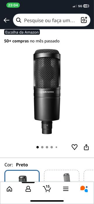 Audio-Technica AT2020 Microfone condensador