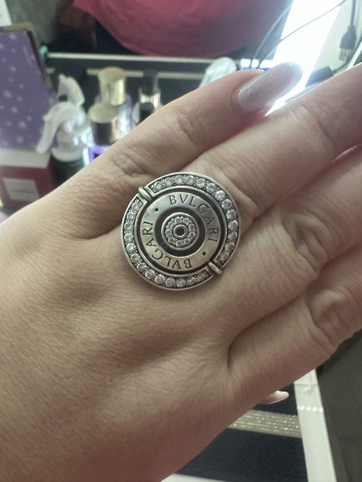 Серебраное кольцо Булгари