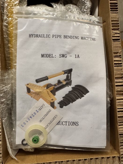 Nowa Wiltec Giętarka do rur hydrauliczna