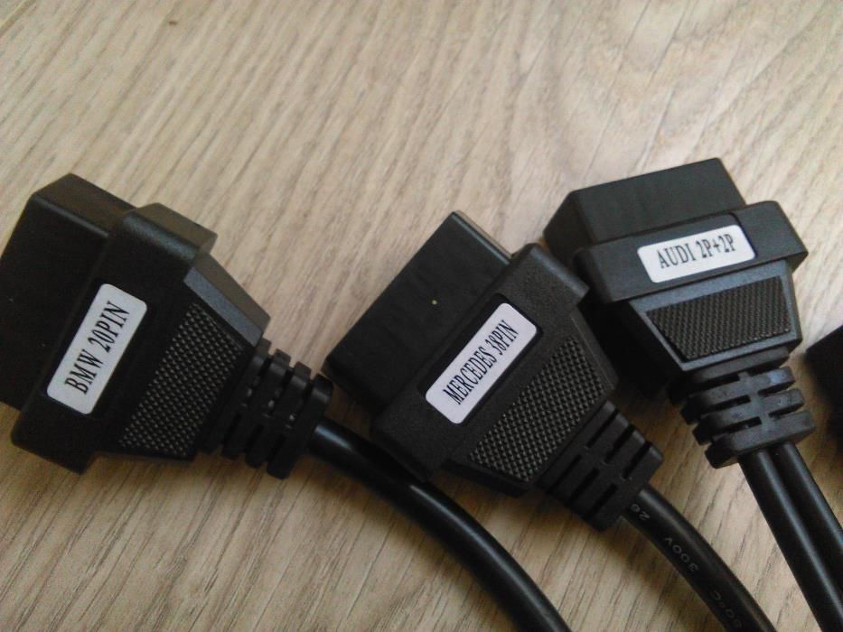 Conjunto/kit 8 cabos maquina diagnostico OBD2