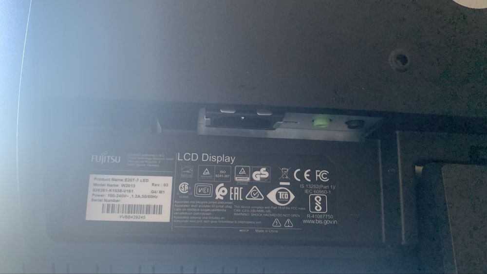 Monitor Fujitsu LCD Display E20T-7