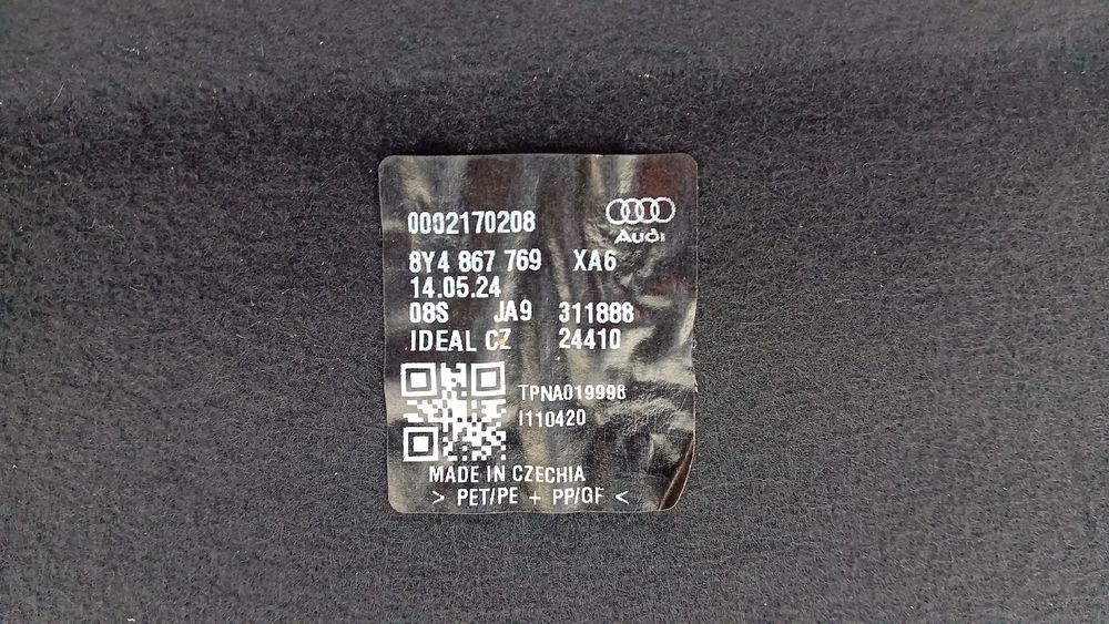 Chapeleira / tampo da mala AUDI A3 Sportback (8YA)