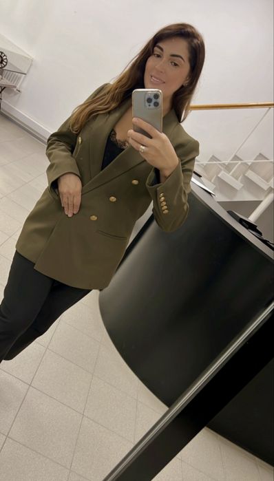 Піджак двобортний, жакет, блейзер ZARA