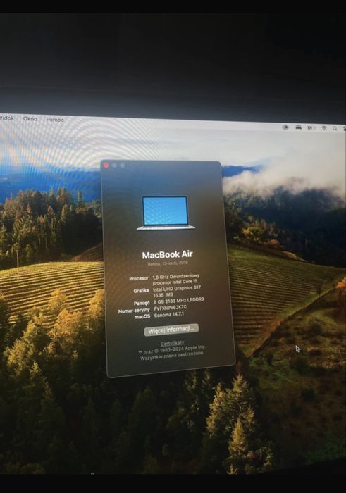Macbook air 13” 2018