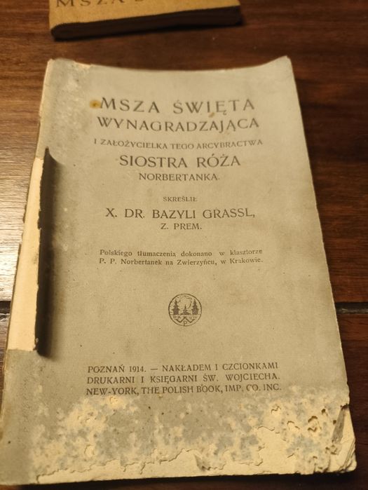 Broszura msza święta wynagradzająca  Poznań 1914