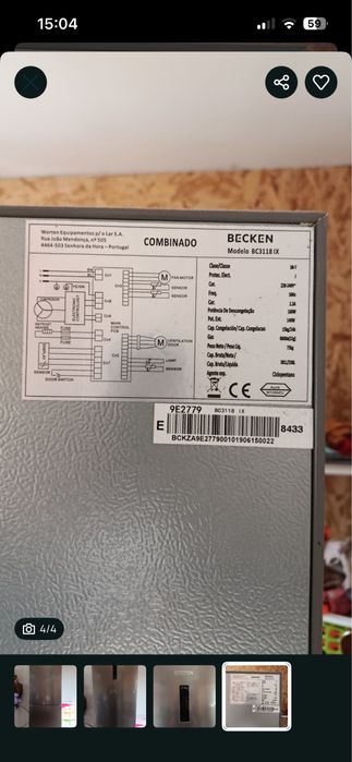 Frigorífico BECKEN BC3118 IX