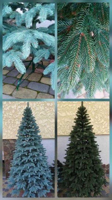 Ялинка штучна новорічна лита та гірлянди хвойні