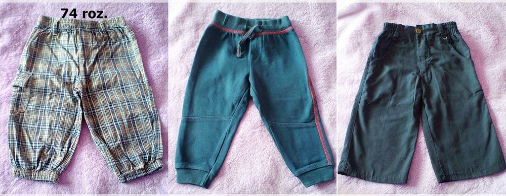 Ubrania 68-74 roz. 6-9 m. Bluzka Spodnie Śpiochy Bluza Koszula.
