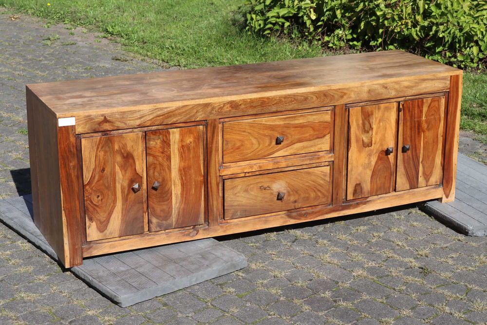 Szafka RTV 180 cm LITE DREWNO Palisander Indyjski Sheesham Kolonialna/Nowoczesna