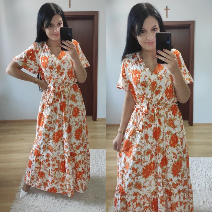 Sukienka długa maxi M/L i Xl/XXl bawełna viscoza