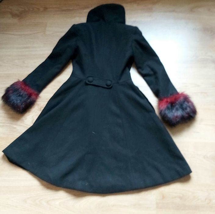 Płaszcz - Hell Bunny - Rock Noir Coat: Red - Medium. XS.