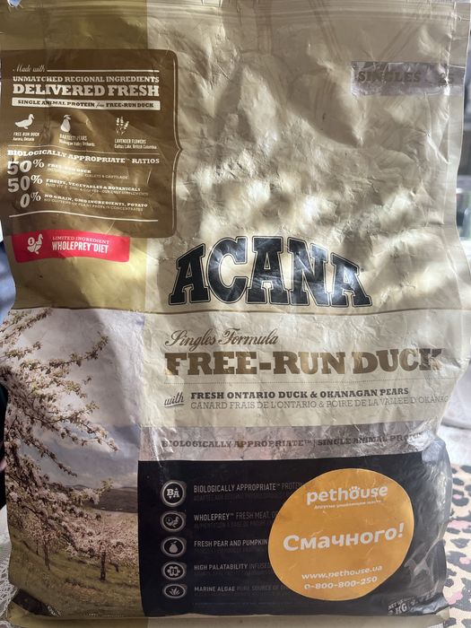 Акана Acana Free-Run Duck(утка-груша) за 1 кг