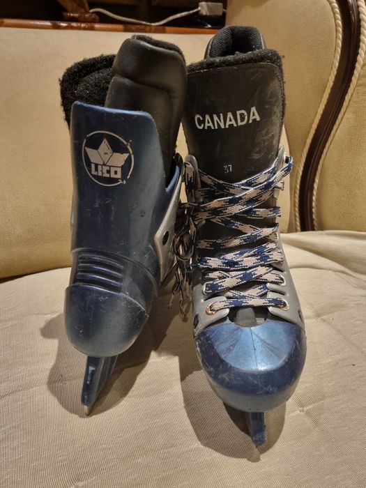 Łyżwy rozmiar 37 szaro-granatowe