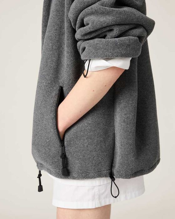 Світшот Miu Miu Fleece Sweatshirt Grey