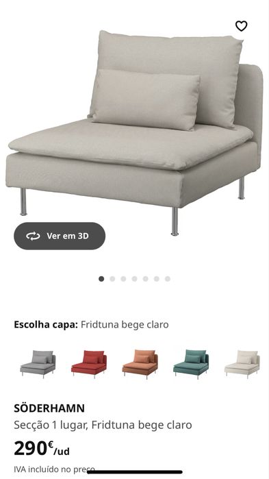 Sofa modular IKEA com capas extra