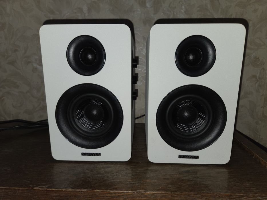 Sanyun SW208 głośniki aktywne Bluetooth 5.0 USB DAC 24-bit 60W białe 2 szt JAK NOWE