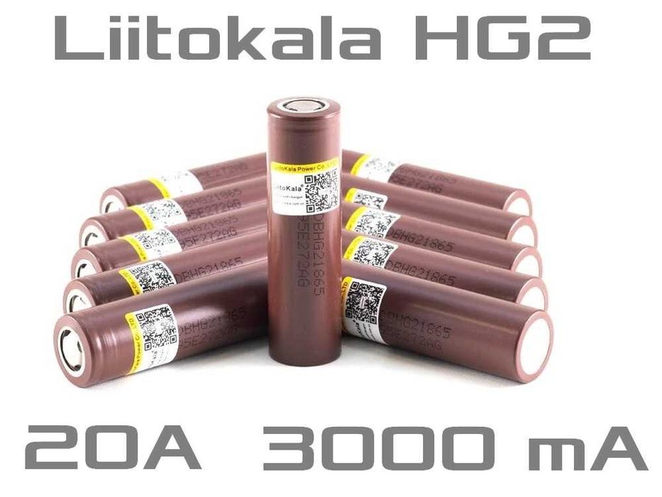 Аккумулятор высокотоковый 18650 LiitoKala HG2 18650 3000mA Lii-HG2 20A ...