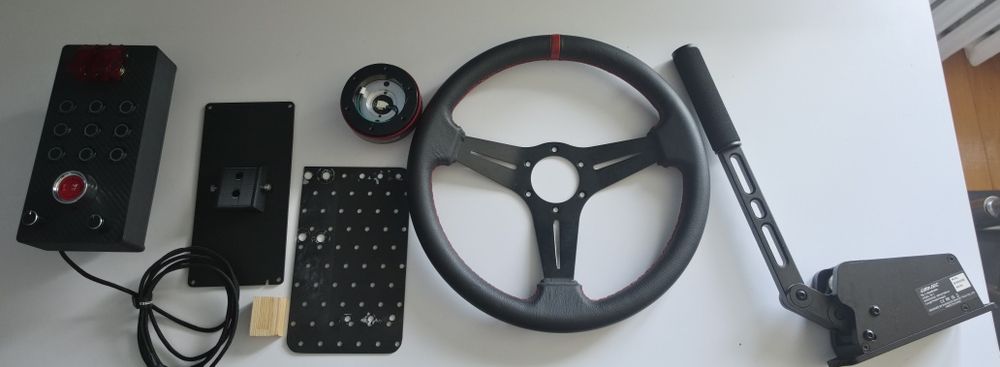 Zestaw Drift Simagic Hamulec Ręczny Buttonbox kierownica quick release