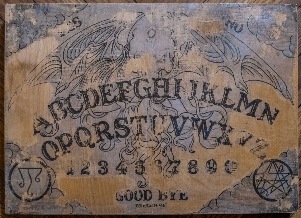 Rękodzieło Drewniana Tablica Ouija Spirytystyczna Wskaźnik z Duchami
