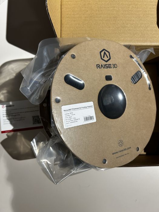Filament Raise 3D Premium PETG 1,75mm czarny black 1kg 1000g