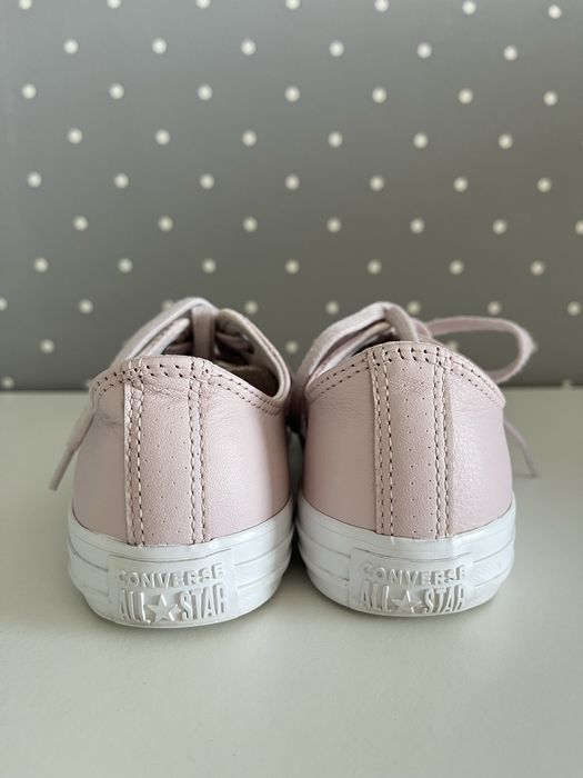 Skórzane trampki Converse 23,5 pudrowy róż skóra naturalna