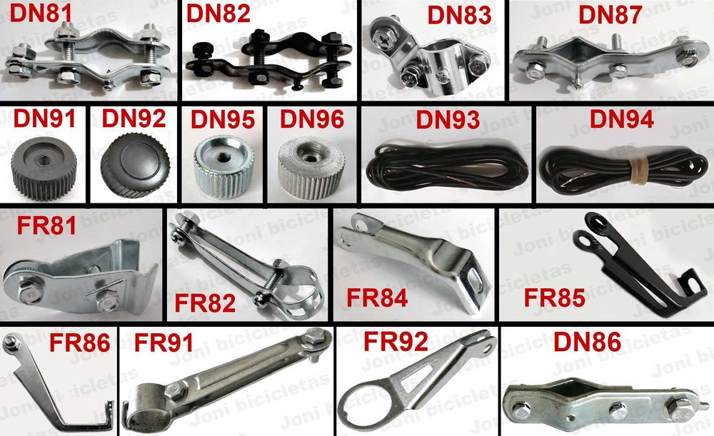 Suportes de farol e suportes de dínamo de bicicleta