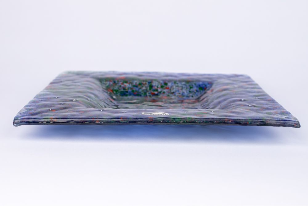 Leonardo talerz kolekcjonerski szkło kolorowe patera vintage